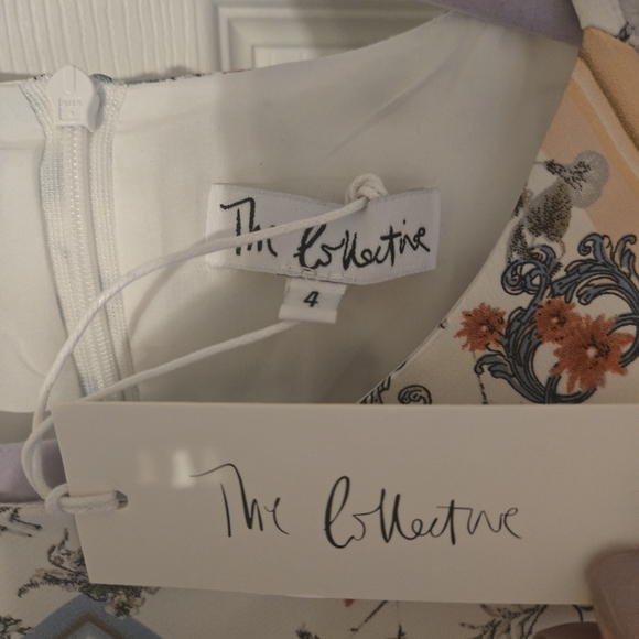 Plus Size Pastel Scarf Print Dress - Picture 3 of 5